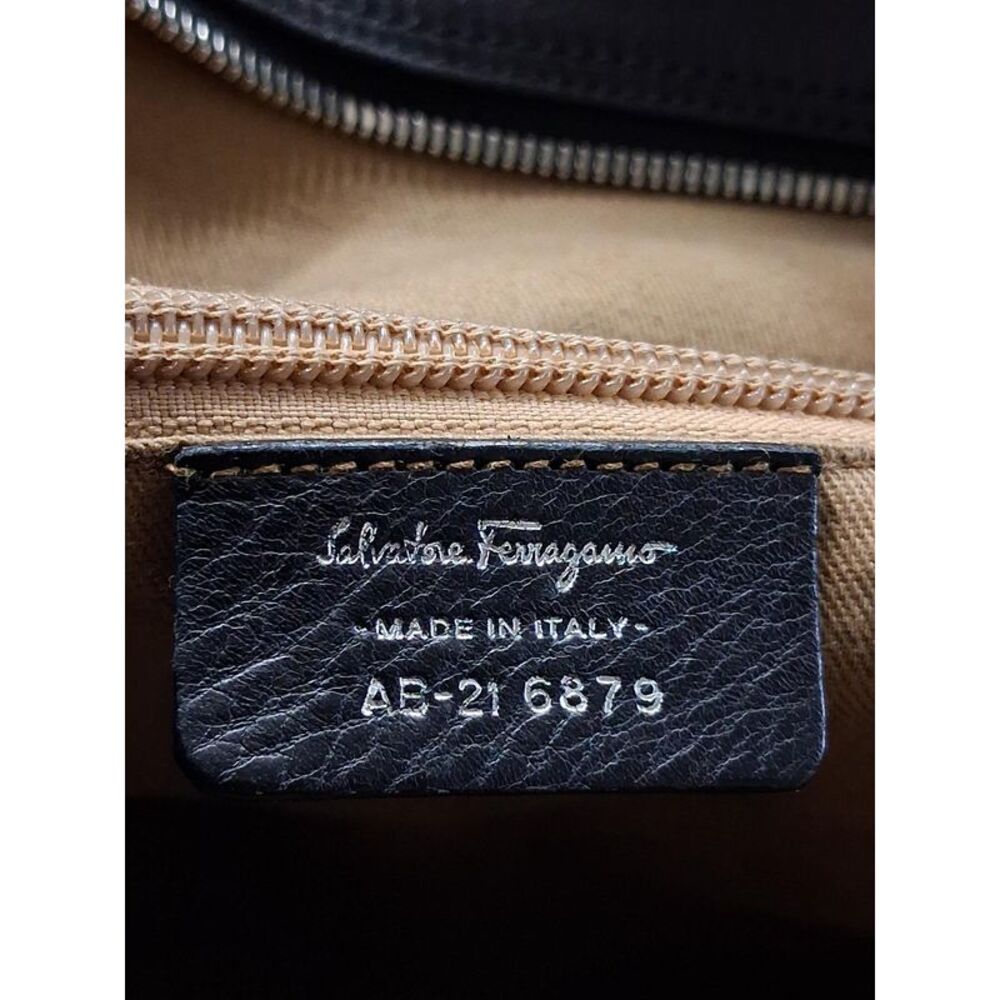 Salvatore Ferragamo Shoulder Bag in Black Leather